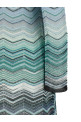 Chevron lamé dress Green
