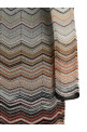 Chevron lamé dress Brown