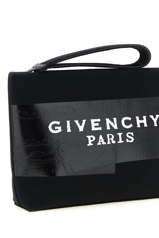 'Givenchy Tape' small clutch bag Black