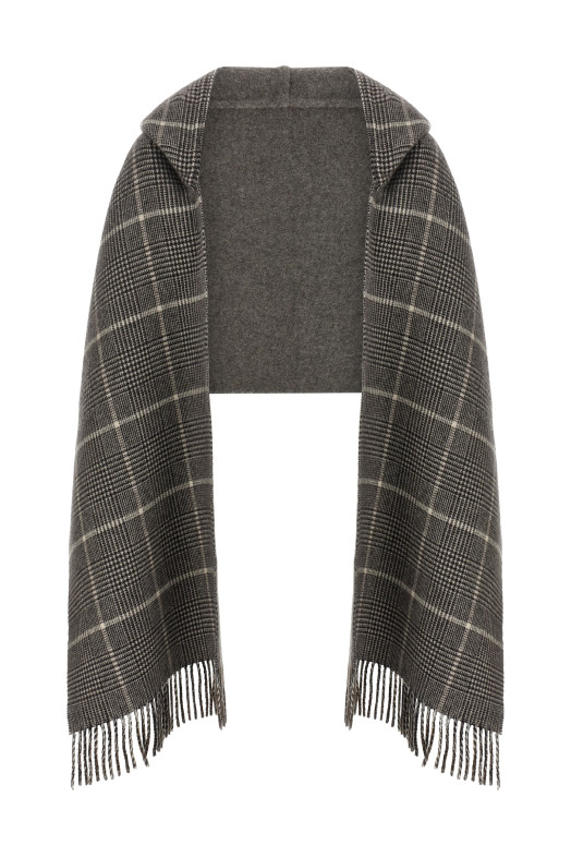 Шарф с капюшоном Коричневый BRUNELLO CUCINELLI MSCDAGW84CDV55