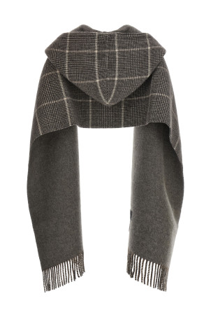Hooded scarf Brown