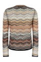 Chevron lamé cardigan Brown