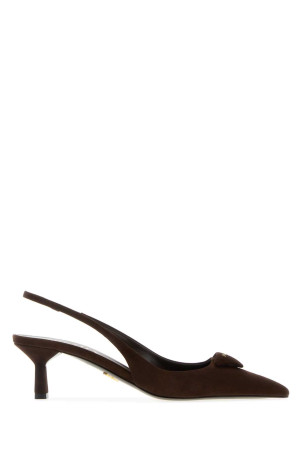 Chocolate suede pumps PRADA (1I901MFDD55008)