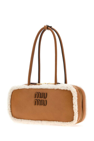 Camel leather Arcadie handbag MIU MIU (5BB148VOOS2CTT)