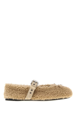 Beige shearling ballerinas MIU MIU (5F272EF005173)