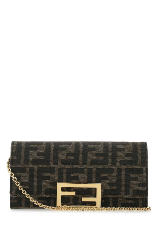Embroidery fabric Continental Baguette wallet FENDI (8M0365A98P)