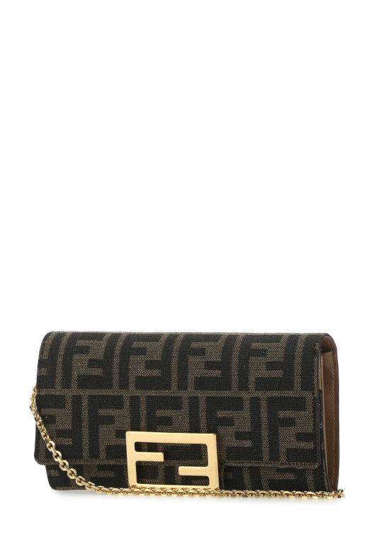 Embroidery fabric Continental Baguette wallet FENDI (8M0365A98P)