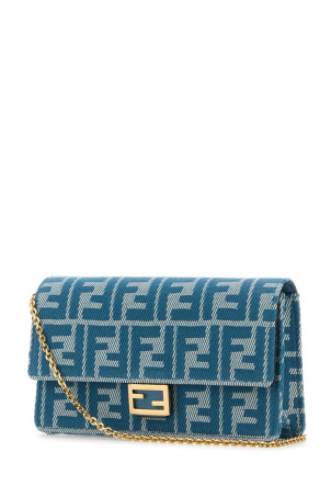 Embroidered denim Baguette wallet FENDI (8M0498AUNJ)