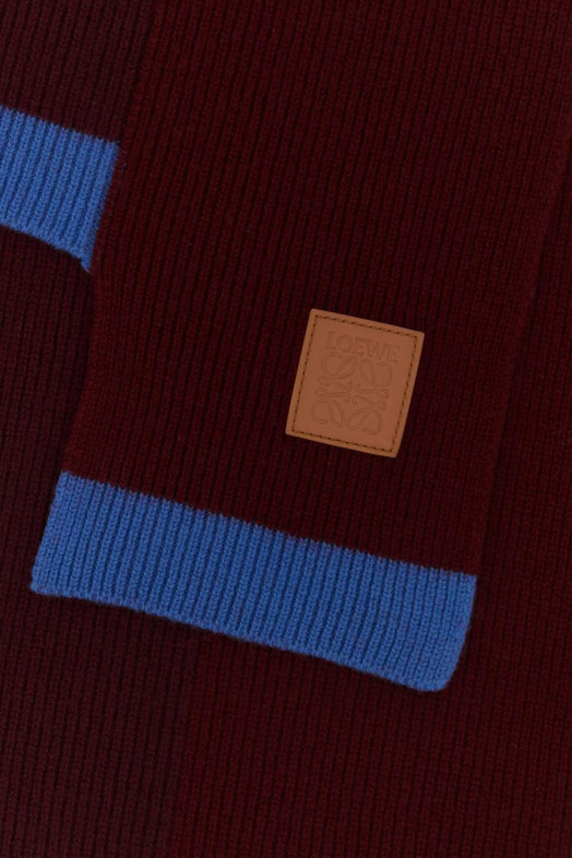 Burgundy wool scarf LOEWE (FSA8S3SK01)
