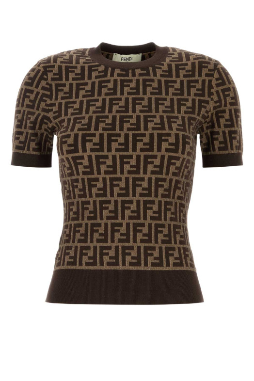 Embroidered cotton t-shirt FENDI (FZXC72ASJT)