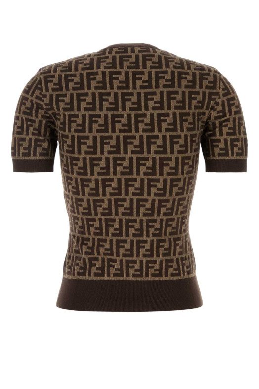 Embroidered cotton t-shirt FENDI (FZXC72ASJT)