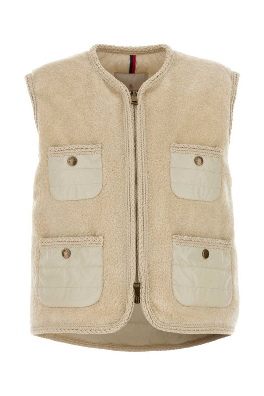Sand teddy fabric Mimosas sleeveless down jacket MONCLER (L10931A0006689AOF)