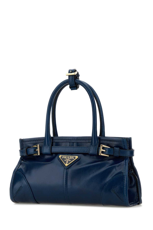 Синяя кожаная мини-сумочка Prada Bonnie PRADA (1BA4862CYR)