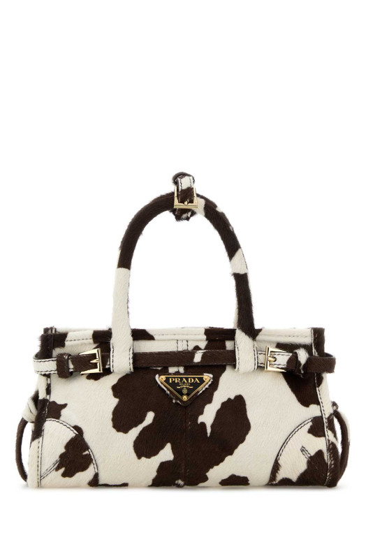 Printed calf hair mini Prada Bonnie handbag PRADA (1BA4862HIM)
