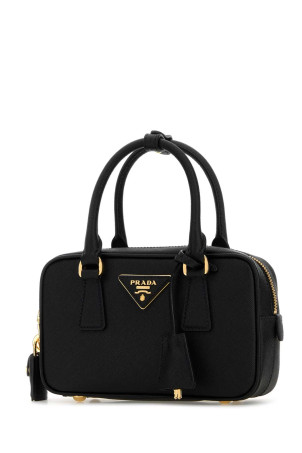Black leather handbag Black PRADA (1BB157VEOONZV)