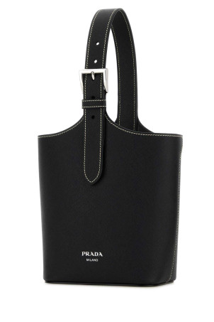 Black leather shoulder bag Black PRADA (1BE090NZV)