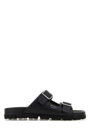 Black leather slippers Black PRADA (1XX792F0203LKK)