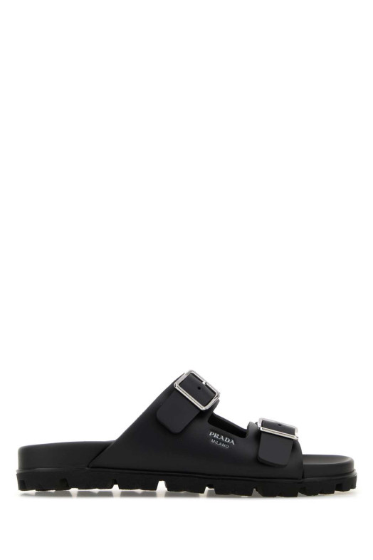 Black leather slippers Black PRADA (1XX792F0203LKK)