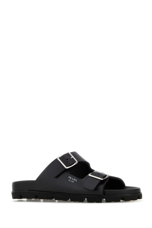 Black leather slippers Black PRADA (1XX792F0203LKK)