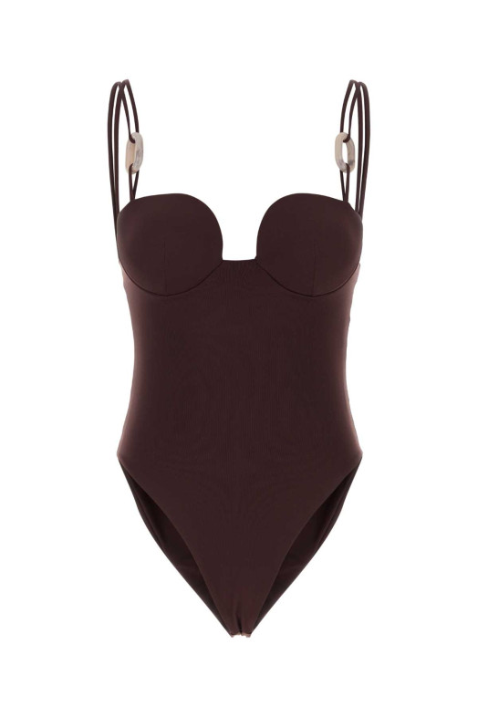 Бургундский эластичный нейлоновый купальник Multicolor MAGDA BUTRYM (609426)