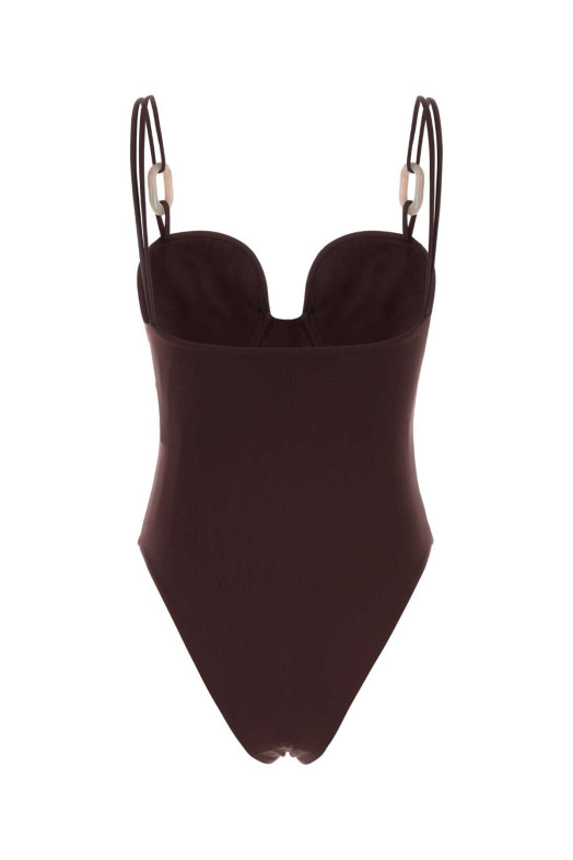 Бургундский эластичный нейлоновый купальник Multicolor MAGDA BUTRYM (609426)