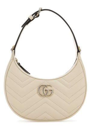 Ivory leather small GG Marmont  shoulder bag GUCCI (699514AAET8)