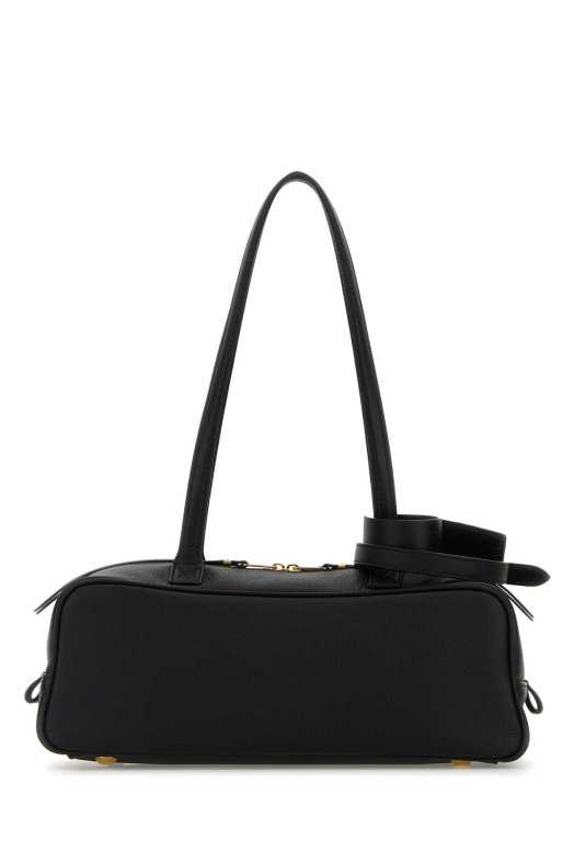 Черная кожаная небольшая сумка через плечо Carrie Черная BALENCIAGA (8329202ABNQ)