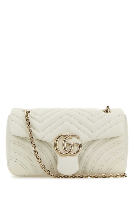 White nappa leather medium GG Marmont shoulder bag GUCCI (837267AAE38)