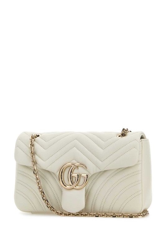 White nappa leather medium GG Marmont shoulder bag GUCCI (837267AAE38)