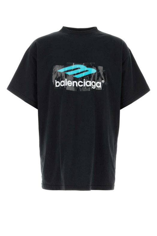 Slate cotton oversize t-shirt BALENCIAGA (850345TTVT4)