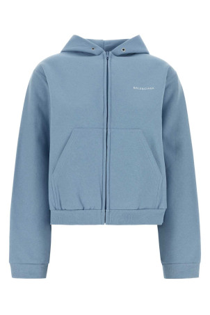 Light blue cotton sweatshirt BALENCIAGA (851236TTVJ2)