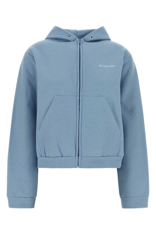 Light blue cotton sweatshirt BALENCIAGA (851236TTVJ2)
