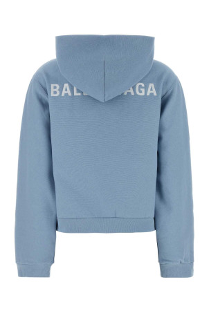 Light blue cotton sweatshirt BALENCIAGA (851236TTVJ2)
