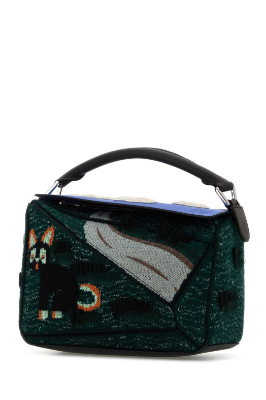 Embroidered fabric small Puzzle handbag LOEWE (A510S21XD2)
