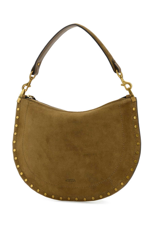 Сумка через плечо Oskan из замши цвета хаки ISABEL MARANT (BF0066FAB2C03M)