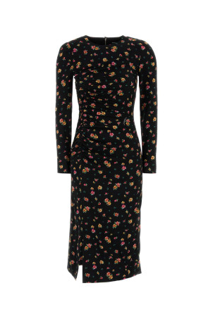 Сукня з принтом з шармузи DOLCE & GABBANA (F60G7TFSA8F) DOLCE & GABBANA