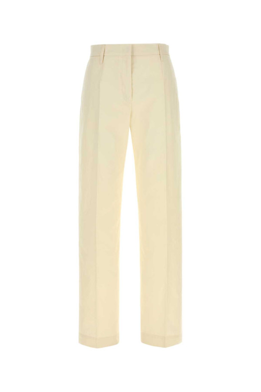 Ivory cotton pant JIL SANDER (J02KA0385J45322)