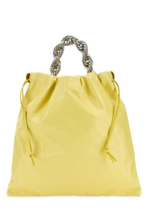 Yellow leather bucket bag Yellow JIL SANDER (J08WD0040P5711)