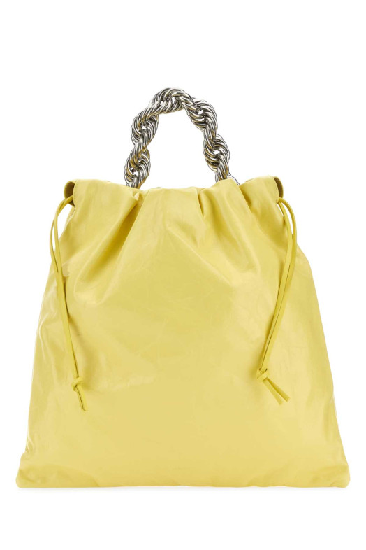 Yellow leather bucket bag Yellow JIL SANDER (J08WD0040P5711)