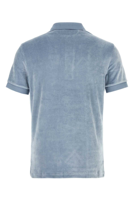 Light blue velvet polo shirt TOM FORD (JPS011JMC093)