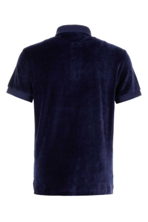 Navy blue velvet polo shirt TOM FORD (JPS011JMC093)