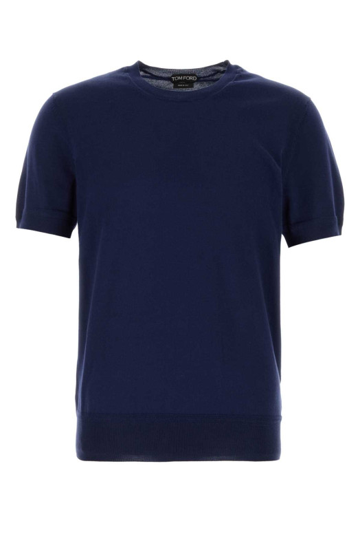 Navy blue cotton sweater TOM FORD (KCS026YMC040)