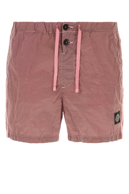 Antiqued pink nylon swimming shorts STONE ISLAND (L1S15B100003S0043)