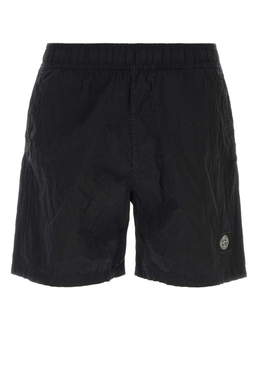 Midnight blue nylon swimming shorts Black STONE ISLAND (L1S15B100004S0043)