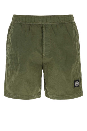 Army green nylon swimming shorts STONE ISLAND (L1S15B100004S0043)