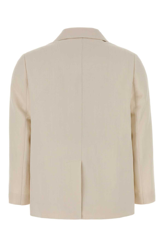 Блейзер из джерси цвета слоновой кости BRUNELLO CUCINELLI (MH1267621)