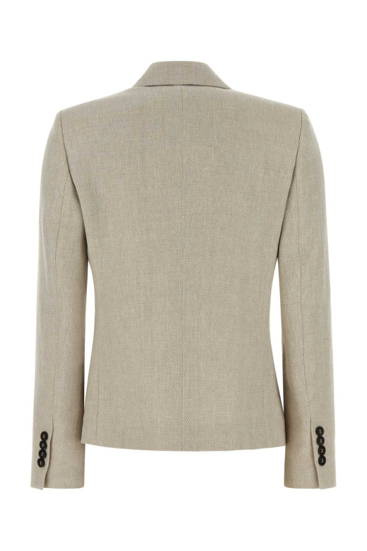 Melange sand linen blend blazer BRUNELLO CUCINELLI (MH5287413)