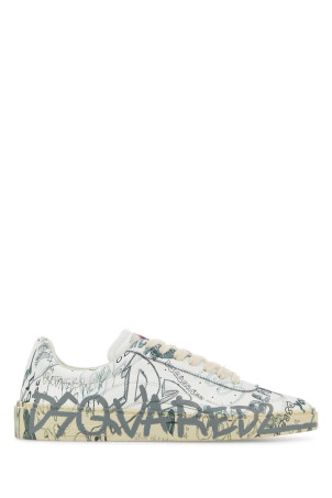 Printed leather Rider sneakers DSQUARED (SNM045101504836)