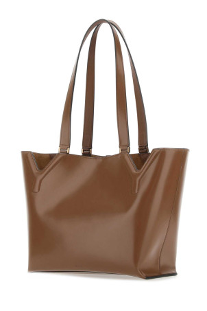 Brown leather YY WEST shoulder bag Brown BOYY (YYWESTTOTE)