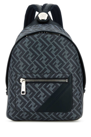Multicolor canvas and leather small Fendi Chiodo Diagonal backpack FENDI (7VZ077ASIC)